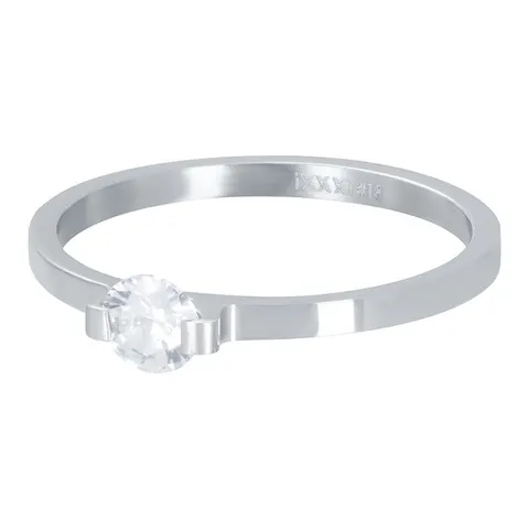 Ring iXXXi kamień mini glamour srebrny XS