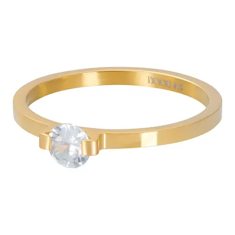 Ring iXXXi kamień mini glamour złoty XS