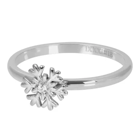 Ring iXXXi Płatek śniegu srebrny