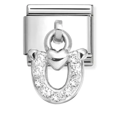 Nomination Element Charms Podkowa z cyrkoniami Silver