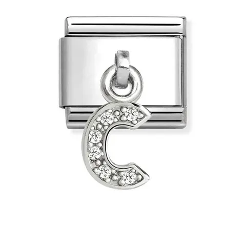 Nomination Element Charms Litera "C" z cyrkoniami Silver 925