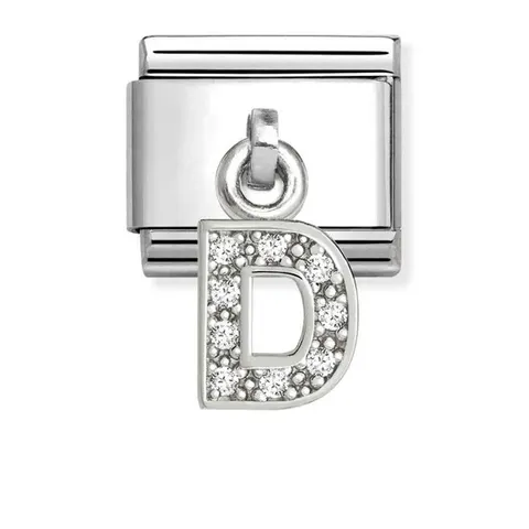Nomination Element Charms Litera "D" z cyrkoniami Silver 925
