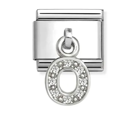Nomination Element Charms Litera "O" z cyrkoniami Silver 925