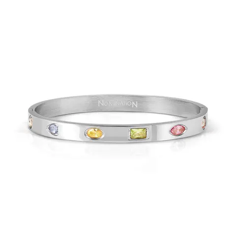 Bransoletka Nomination Pretty Bangles Satinshine kolorowe cyrkonie srebrna rozmiar M