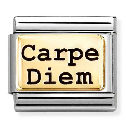 Nomination Element Link 18K Carpe Diem Gold