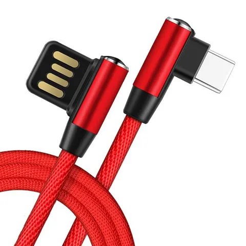 Kabel USB - C kątowy czerwony 1m LB0150 LIBOX