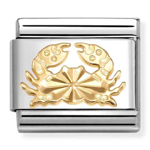 Nomination Element Link 18K Diamentowany znak zodiaku Rak Gold