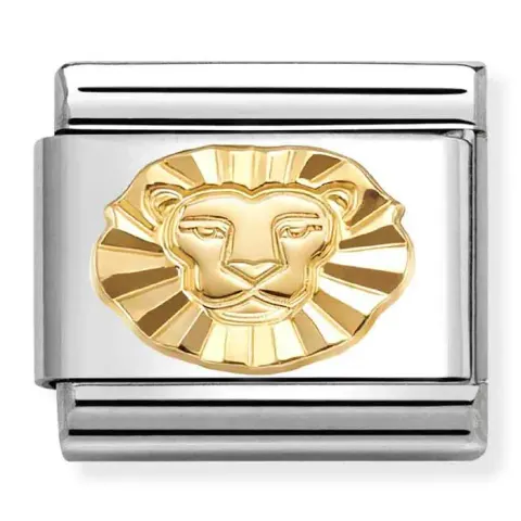 Nomination Element Link 18K Diamentowany znak zodiaku Lew Gold