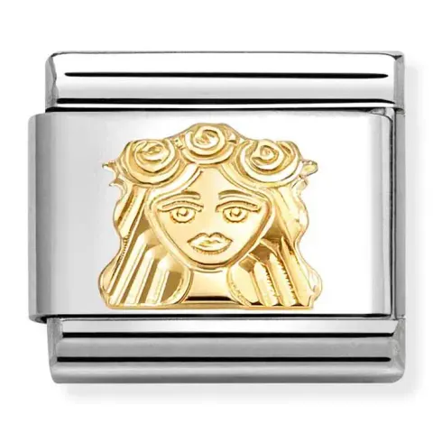 Nomination Element Link 18K Diamentowany znak zodiaku Panna Gold