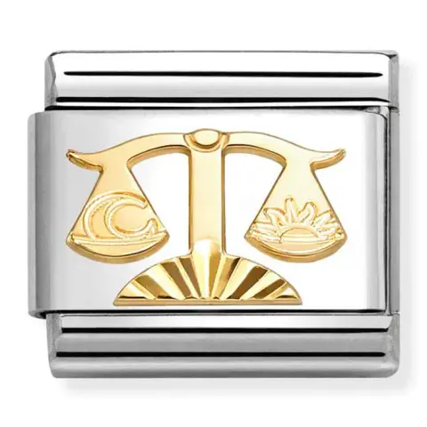 Nomination Element Link 18K Diamentowany znak zodiaku Waga Gold