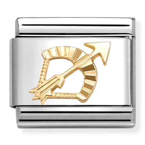 Nomination Element Link 18K Diamentowany znak zodiaku Strzelec Gold