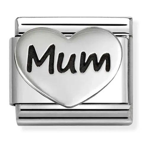 Nomination Element Serce z napisem Mum Silver 925