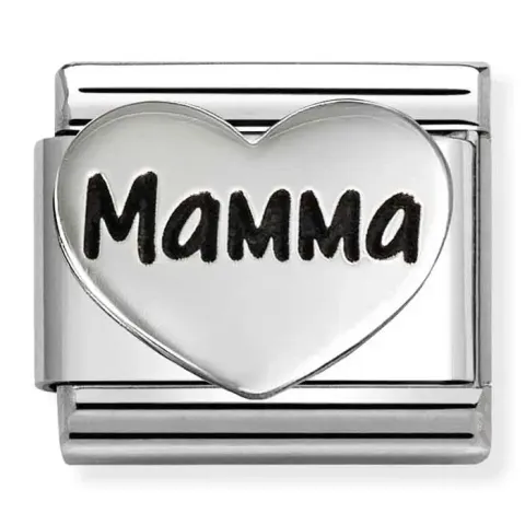 Nomination Element Serce z napisem MAMMA Silver 925