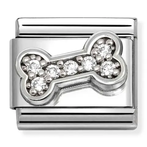 Nomination Element Kość z cyrkoniami Silver