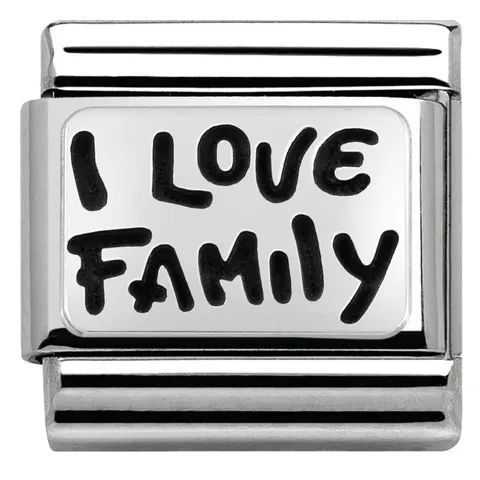 Nomination Element Napis " I LOVE FAMILY" Silver