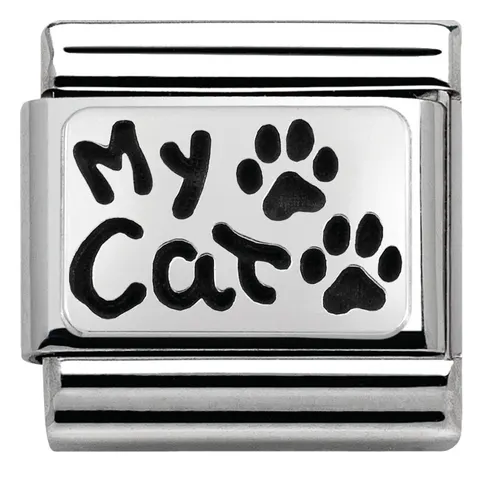 Nomination Element Napis " My cat" Silver