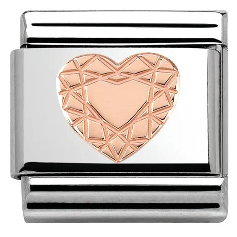 Nomination Element 9K Serce Rose Gold