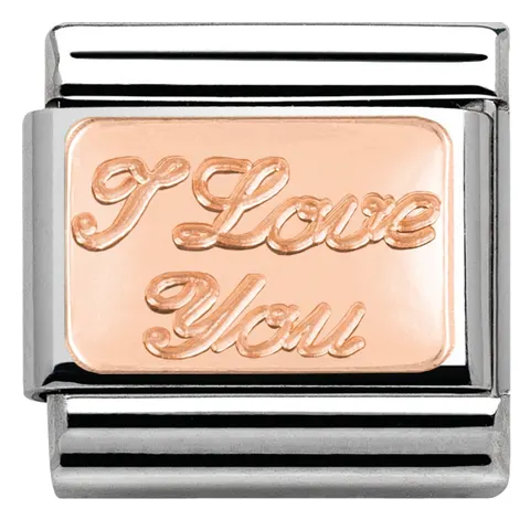 Nomination Element 9K Blaszka I Love You Rose Gold