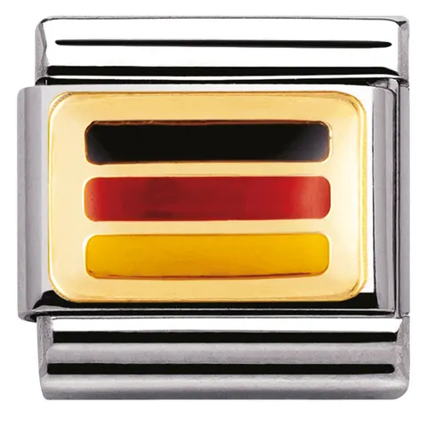 Nomination Element Link 18K Niemiecka flaga Gold