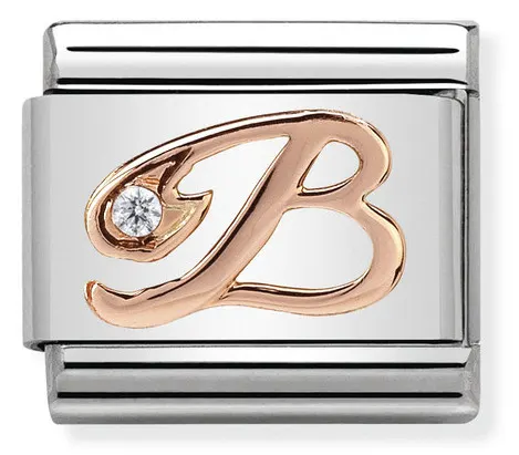 Nomination Element 9K Litera 'B' Rose Gold