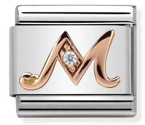 Nomination Element 9K Litera 'M' Rose Gold