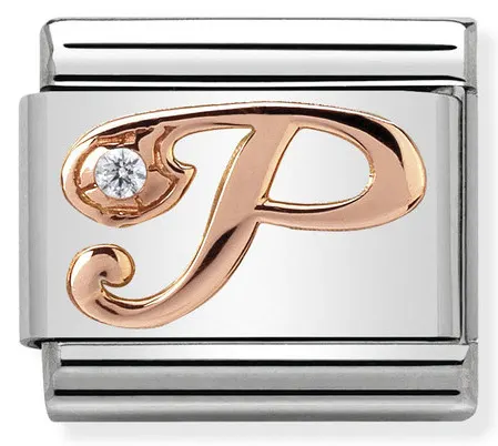 Nomination Element 9K Litera 'P' Rose Gold