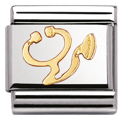 Nomination Element Link 18K Stetoskop Gold
