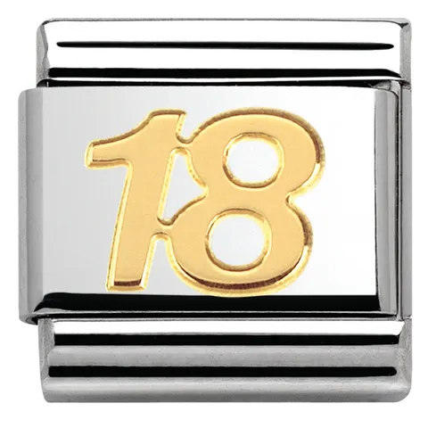 Nomination Element Link 18K Liczba "18" Gold