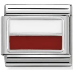 Nomination Element Polska flaga Silver