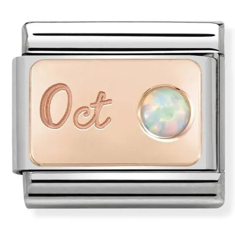Nomination Element 9K Październik - Opal Rose Gold