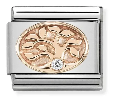 Nomination Element 9K Drzewo życia z cyrkonią Rose Gold