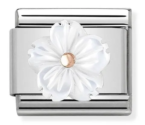 Nomination Element 9K Kwiatek perła Rose Gold