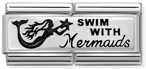 Nomination Element Podwójny link "SWIM WITH Mermaids" Silver