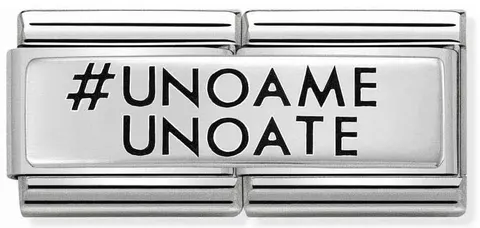 Nomination Element Podwójny link #UNOAMEUNOATE Silver