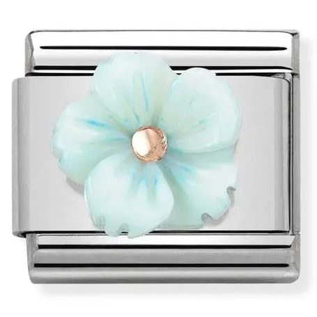 Nomination Element 9K Kwiatek turkus Rose Gold