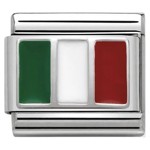 Nomination Element Włoska flaga Silver