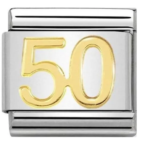 Nomination Element Link 18K Liczba "50" Gold