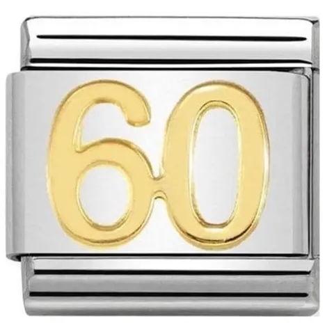 Nomination Element Link 18K Liczba "60" Gold
