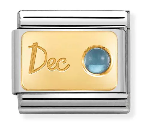 Nomination Element Link 18K Grudzień - Topaz Gold