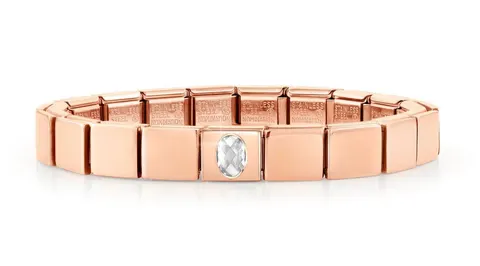 Bransoletka Composable Glam Rosegold Biała Cyrkonia