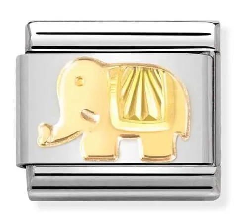 Nomination Element Link 18K Słonik diamentowany Gold