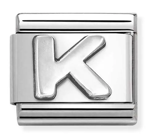 Nomination Element Litera "K" Silver