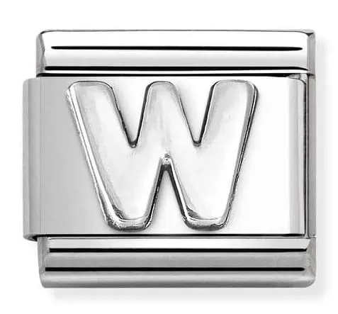 Nomination Element Litera "W" Silver