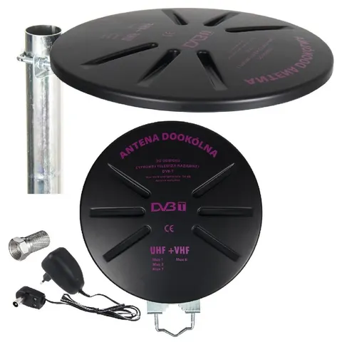 Antena dookólna DVB-T czarna compact APICO produkt polski