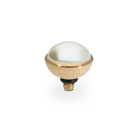 Oczko QUDO Bottone Cream Pearl złote