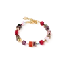 Bransoletka Coeur de Lion GeoCUBE® Iconic Precious czerwony/złoty