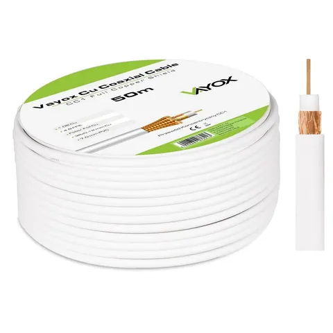 Przewód koncentryczny 1.02 Cu + 32x0.12mm Cu CC1 Vayox 50m