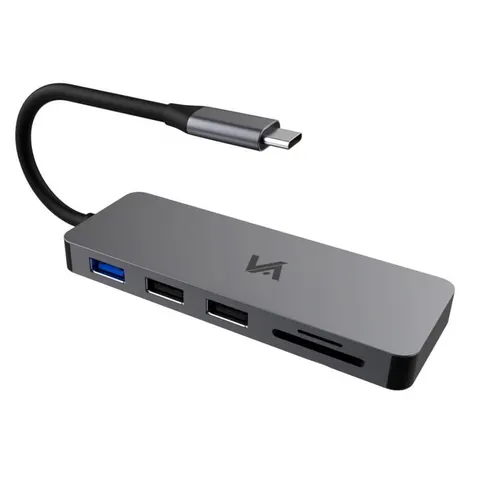 Adapter USB-C 7w1 (USB-C PD, USB 3.0, 2x USB 2.0, HDMI 4K, microSD, SD) VA0011 VAYOX