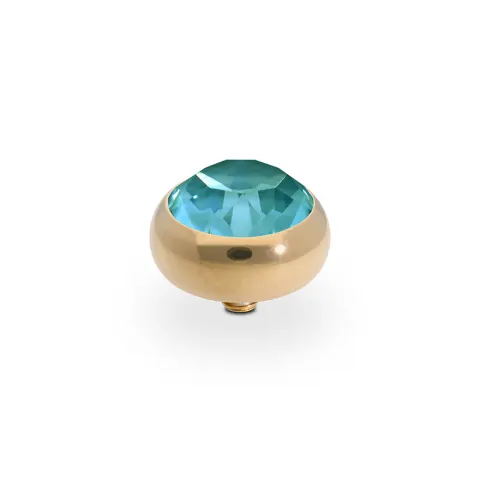 Oczko QUDO Sesto Crystal Pine Green Ignite złote