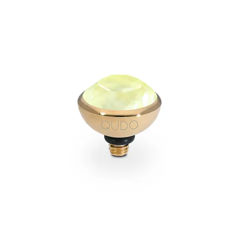 Oczko QUDO Bottone Crystal Soft Yellow Ignite złote